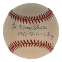 Bill "Moose" Skowron Signed OAL Baseball Inscribed "1956-58-61-62 Champs" (JSA) at PristineAuction.com