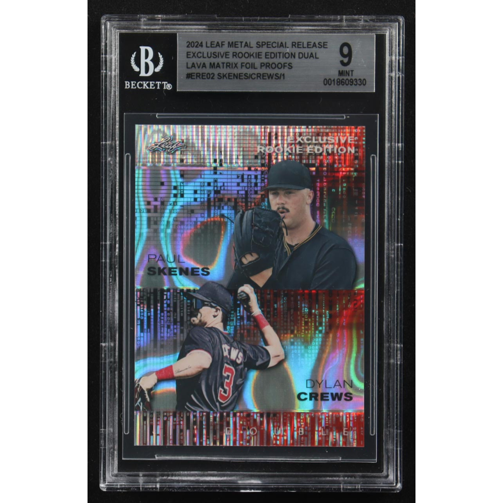 Paul Skenes / Dylan Crews 2024 Leaf Metal Special Release Exclusive Rookie Ed. Dual Lava Matrix Foil Proofs #ERE02 RC (BGS 9) at PristineAuction.com