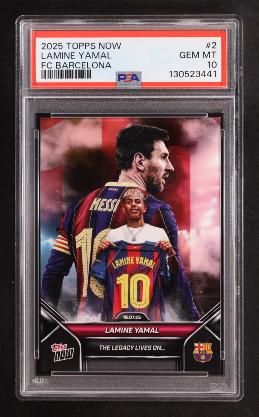 Lamine Yamal 2025 Topps Now FC Barcelona #2 (PSA 10) at PristineAuction.com Lamine Yamal 2025 Topps Now FC Barcelona #2 (PSA 10) at PristineAuction.com