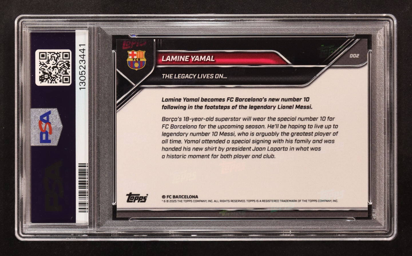 Lamine Yamal 2025 Topps Now FC Barcelona #2 (PSA 10) at PristineAuction.com Lamine Yamal 2025 Topps Now FC Barcelona #2 (PSA 10) at PristineAuction.com