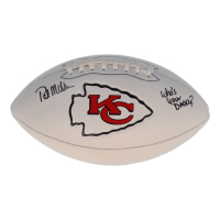 Pat Mahomes Sr. Signed Chiefs Logo Football Inscribed "Who's Your Daddy?" (Schwartz) at PristineAuction.com
