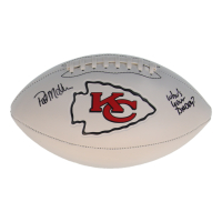 Pat Mahomes Sr. Signed Chiefs Logo Football Inscribed "Who's Your Daddy?" (Schwartz) at PristineAuction.com