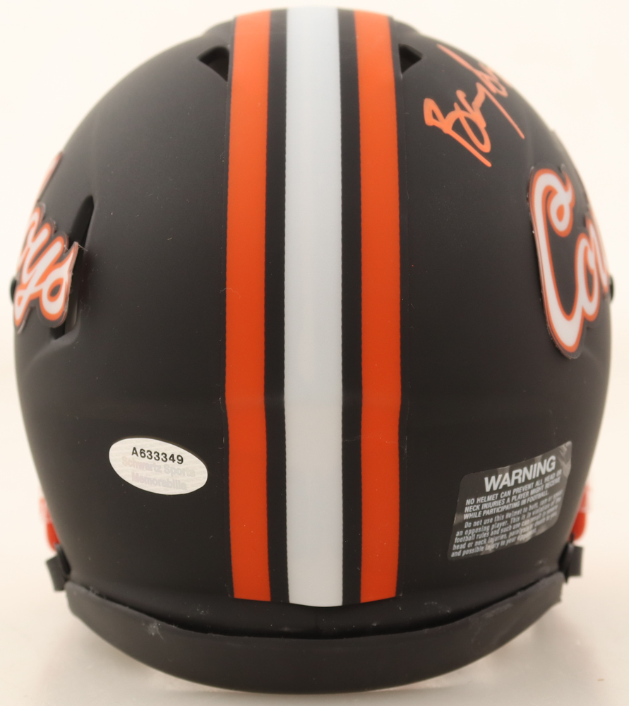 Barry Sanders Signed Oklahoma State Cowboys Speed Mini Helmet (Schwartz) at PristineAuction.com Barry Sanders Signed Oklahoma State Cowboys Speed Mini Helmet (Schwartz) at PristineAuction.com