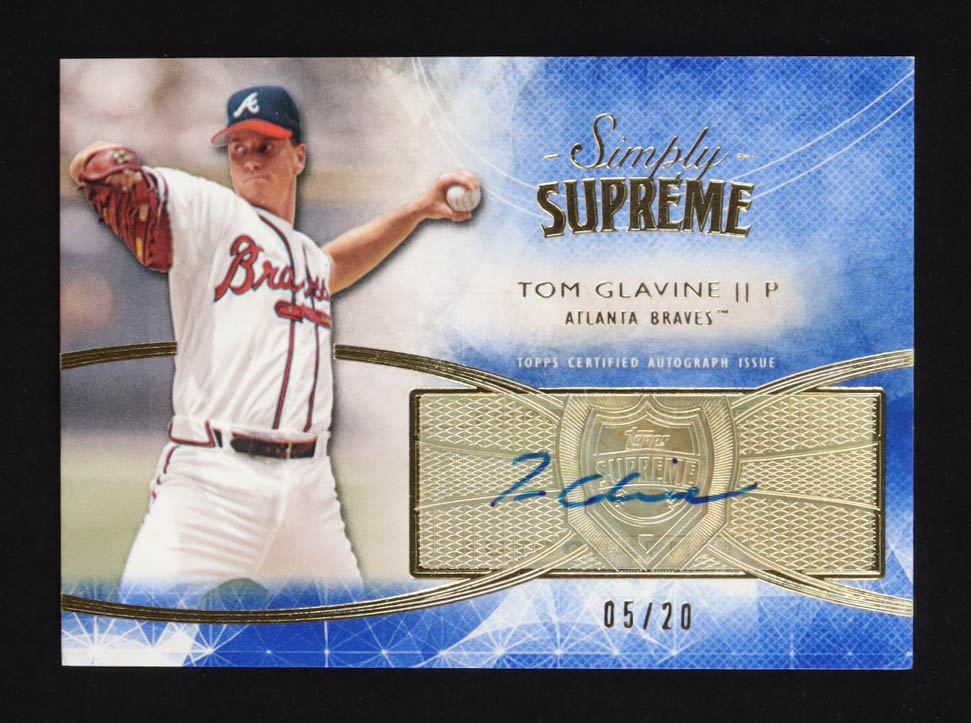 Tom Glavine 2014 Topps Supreme Simply Supreme Autographs Blue #SSUTG #5/20 at PristineAuction.com Tom Glavine 2014 Topps Supreme Simply Supreme Autographs Blue #SSUTG #5/20 at PristineAuction.com
