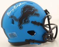 Barry Sanders Signed Lions Rave Alternate Speed Mini Helmet (Schwartz) at PristineAuction.com