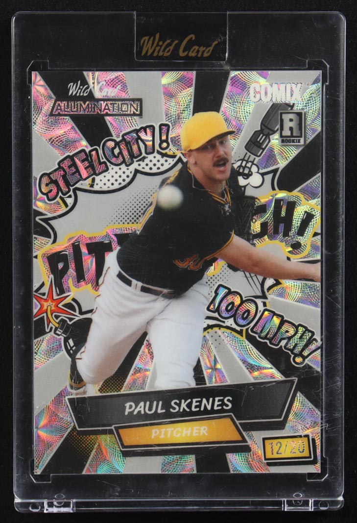 Paul Skenes 2024 Wild Card Alumination Comix PITTSBURGH! Silver Kaleidoscope #ACSP-PS4 #12/20 RC at PristineAuction.com Paul Skenes 2024 Wild Card Alumination Comix PITTSBURGH! Silver Kaleidoscope #ACSP-PS4 #12/20 RC at PristineAuction.com