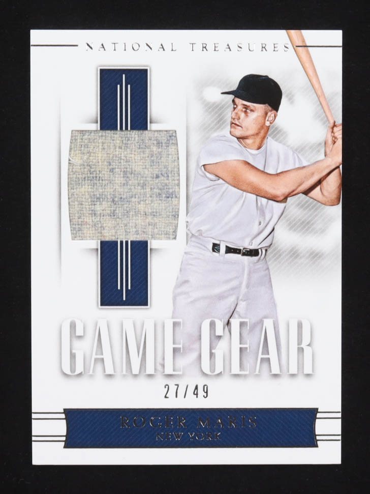 Roger Maris 2018 Panini National Treasures Game Gear #9 #27/49 at PristineAuction.com Roger Maris 2018 Panini National Treasures Game Gear #9 #27/49 at PristineAuction.com