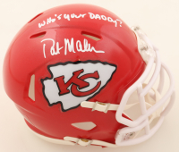 Patrick Mahomes Sr. Signed Chiefs Speed Mini Helmet Inscribed "Who's Your Daddy?" (Schwartz) at PristineAuction.com