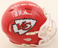 Patrick Mahomes Sr. Signed Chiefs Speed Mini Helmet Inscribed "Who's Your Daddy?" (Schwartz) at PristineAuction.com