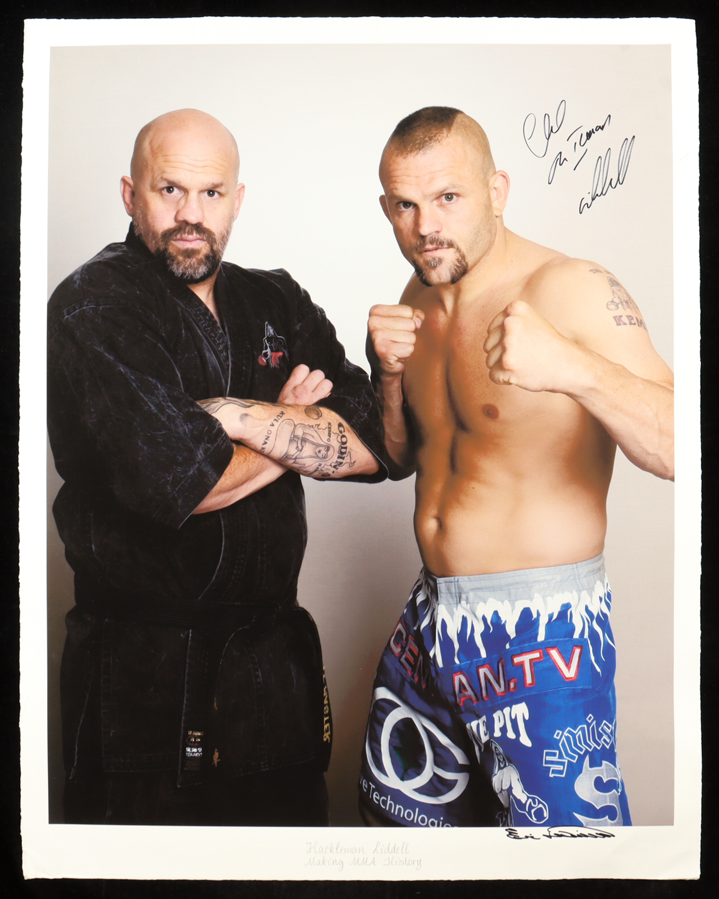 Randy Couture Signed "Hackleman–Liddell: Making MMA History" Art Giclee by Eric Williams (Beyond The Cage) at PristineAuction.com Randy Couture Signed "Hackleman–Liddell: Making MMA History" Art Giclee by Eric Williams (Beyond The Cage) at PristineAuction.com