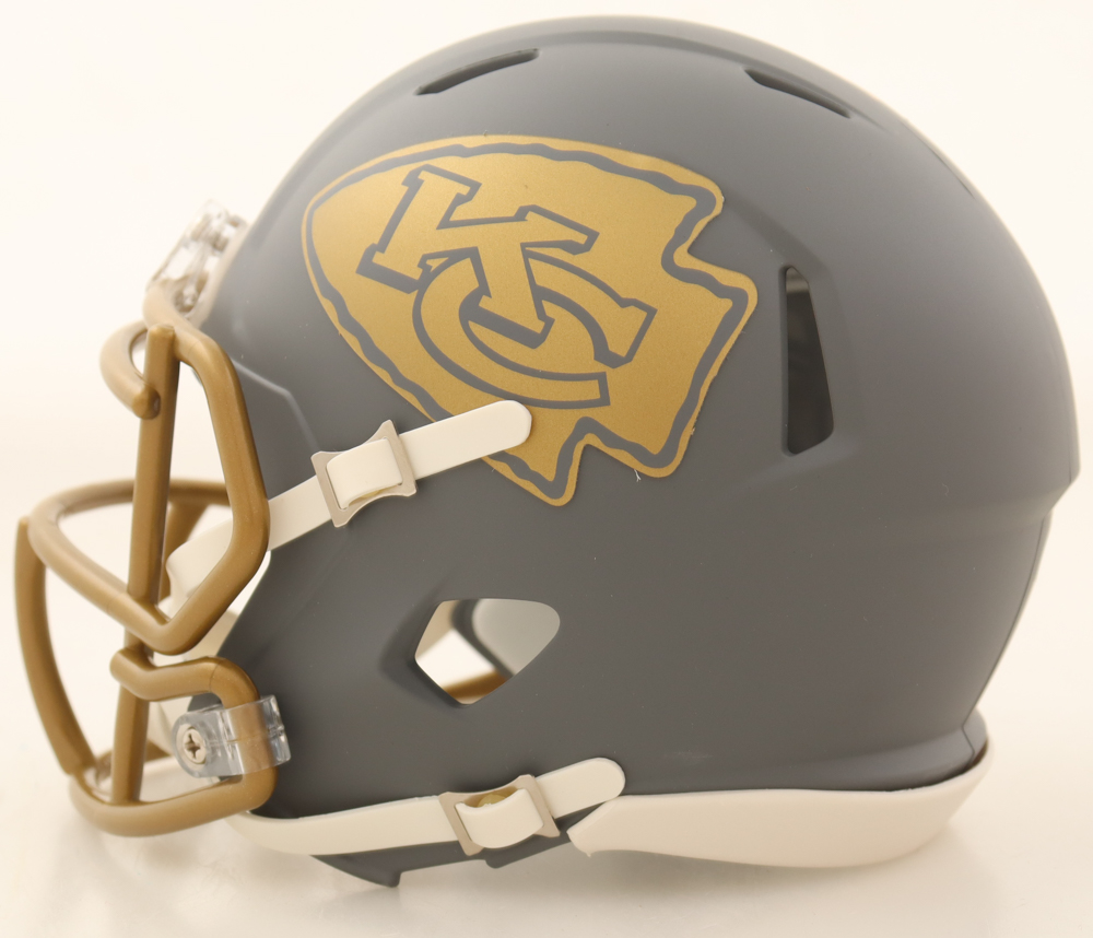 Patrick Mahomes Sr. Signed Chiefs Slate Alternate Speed Mini Helmet Inscribed "Who's Your Daddy?" (Schwartz) at PristineAuction.com Patrick Mahomes Sr. Signed Chiefs Slate Alternate Speed Mini Helmet Inscribed "Who's Your Daddy?" (Schwartz) at PristineAuction.com