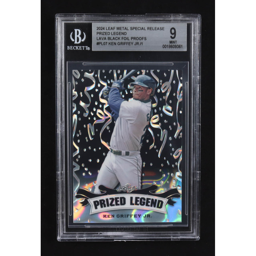Ken Griffey Jr. 2024 Leaf Metal Special Release Prized Legend Black Foil Proofs #PL-07 #1/1 (BGS 9) at PristineAuction.com