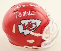 Patrick Mahomes Sr. Signed Chiefs Speed Mini Helmet Inscribed "Who's Your Daddy?" (Schwartz) at PristineAuction.com