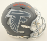 Andre Rison Signed Falcons Slate Alternate Speed Mini Helmet Inscribed "Bad Moon" (Schwartz) at PristineAuction.com