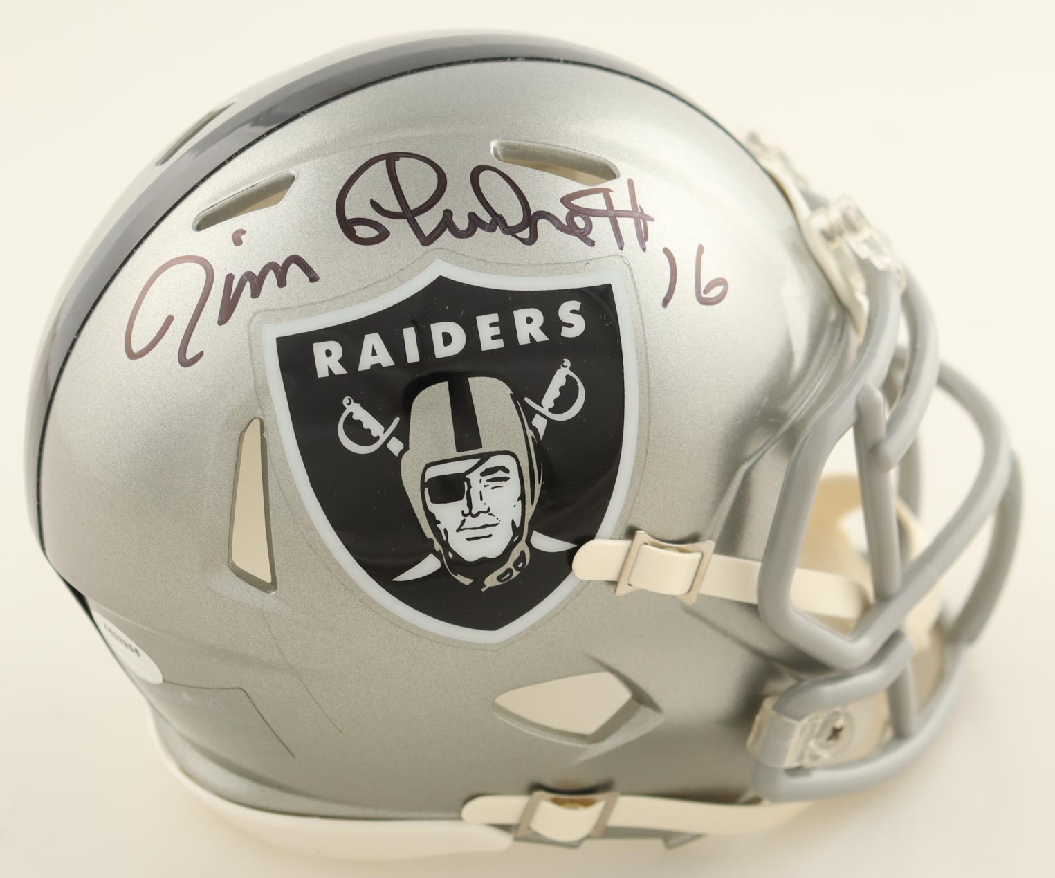 Jim Plunkett Signed Raiders Speed Mini Helmet (Schwartz) at PristineAuction.com Jim Plunkett Signed Raiders Speed Mini Helmet (Schwartz) at PristineAuction.com