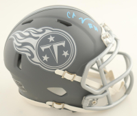 Chris Johnson Signed Titans Slate Alternate Speed Mini Helmet (Schwartz) at PristineAuction.com