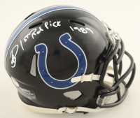 Andre Rison Signed Colts Speed Mini Helmet Inscribed "1st Rd Pick 1989" (Schwartz) at PristineAuction.com