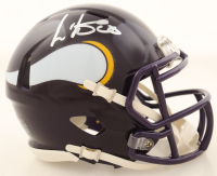 Cris Carter Signed Vikings Throwback Speed Mini Helmet (Schwartz) at PristineAuction.com