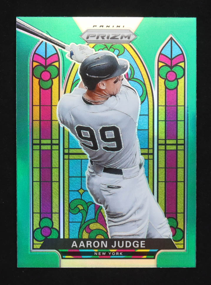 Aaron Judge 2021 Panini Prizm Stained Glass Prizms Green #5 at PristineAuction.com Aaron Judge 2021 Panini Prizm Stained Glass Prizms Green #5 at PristineAuction.com