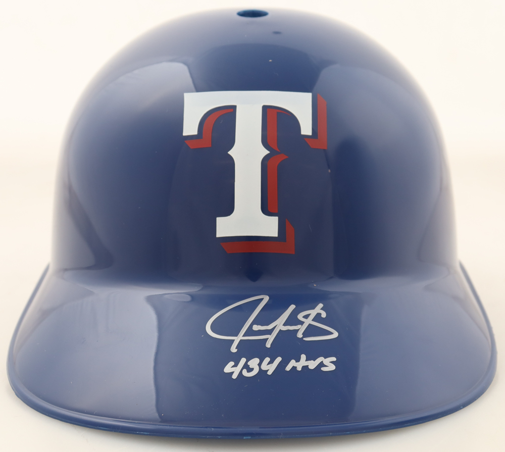 Juan Gonzalez Signed Rangers Full-Size Batting Helmet Inscribed "434 HR's" (Schwartz) at PristineAuction.com Juan Gonzalez Signed Rangers Full-Size Batting Helmet Inscribed "434 HR's" (Schwartz) at PristineAuction.com