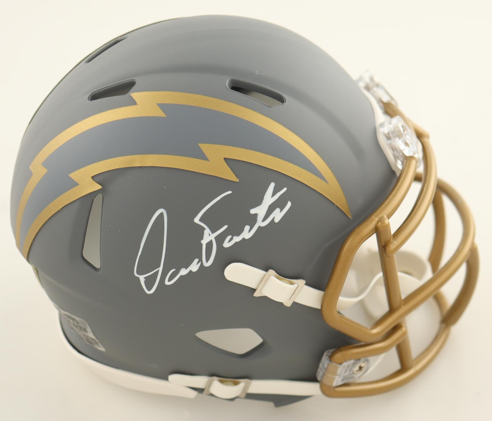 Dan Fouts Signed Chargers Slate Alternate Speed Mini Helmet (Schwartz) at PristineAuction.com Dan Fouts Signed Chargers Slate Alternate Speed Mini Helmet (Schwartz) at PristineAuction.com