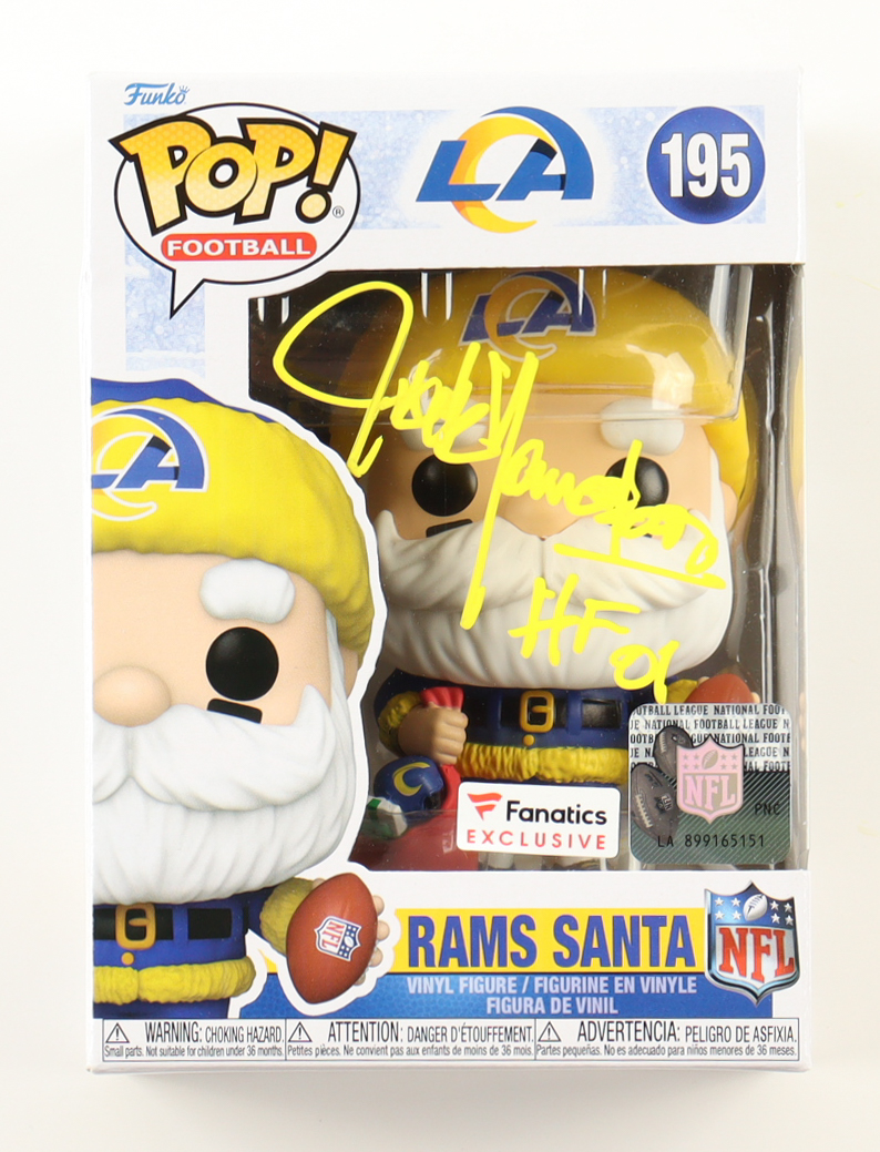 Jack Youngblood Signed Rams #195 Rams Santa Funko Pop! Vinyl Figure Inscribed "HF 01" (Schwartz) at PristineAuction.com Jack Youngblood Signed Rams #195 Rams Santa Funko Pop! Vinyl Figure Inscribed "HF 01" (Schwartz) at PristineAuction.com