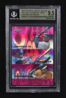 Ken Griffey Jr. / Bo Jackson / Rickey Henderson 2024 Leaf Metal Special Release Exclusive Legends Ed. Triple Lava Pink Foil Proofs (BGS 9.5) at PristineAuction.com