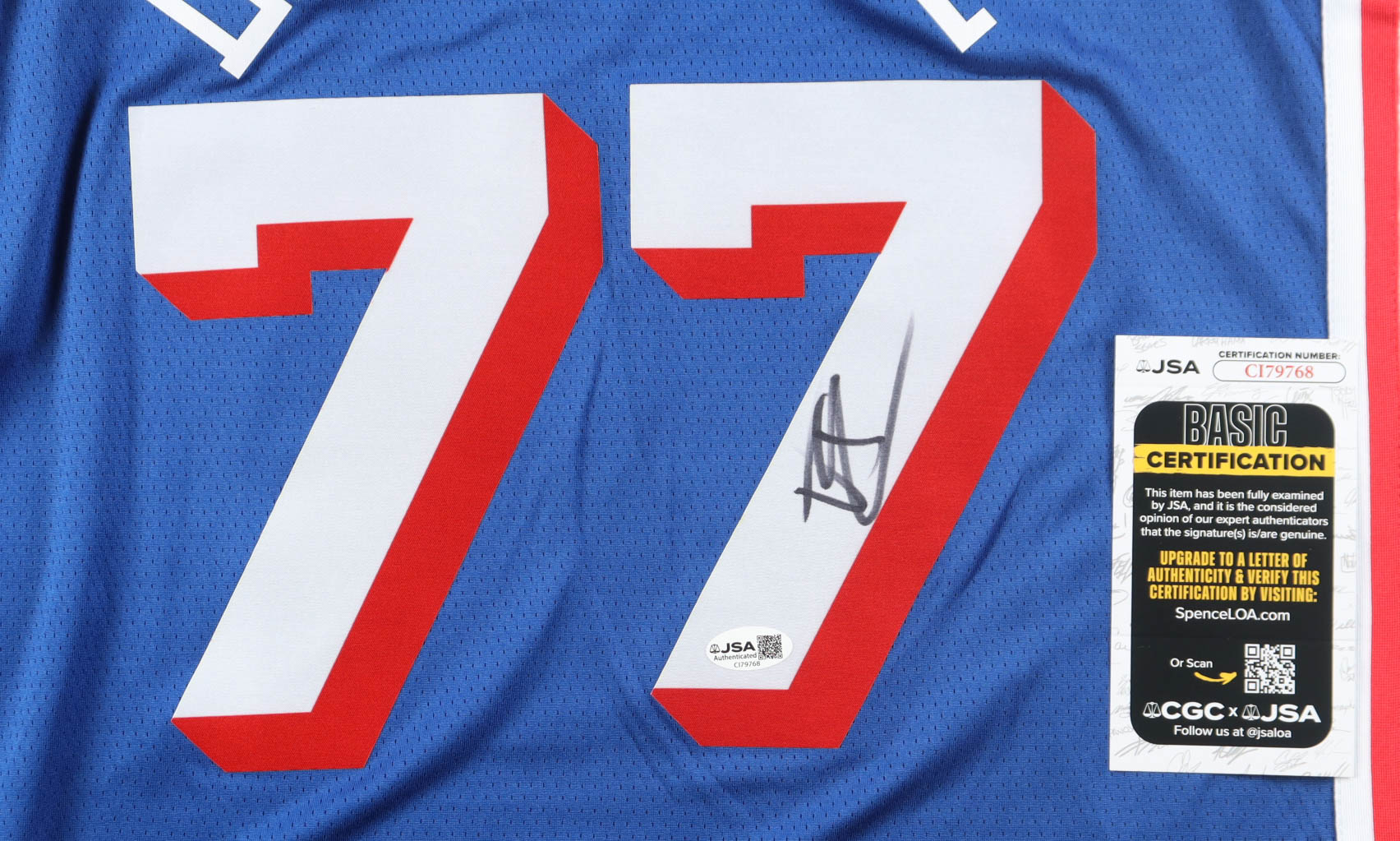 V. J. Edgecombe Signed 76ers Nike Authentic Jersey (JSA) at PristineAuction.com V. J. Edgecombe Signed 76ers Nike Authentic Jersey (JSA) at PristineAuction.com