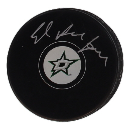 Ed Belfour Signed Stars Logo Hockey Puck (Schwartz) at PristineAuction.com Ed Belfour Signed Stars Logo Hockey Puck (Schwartz) at PristineAuction.com