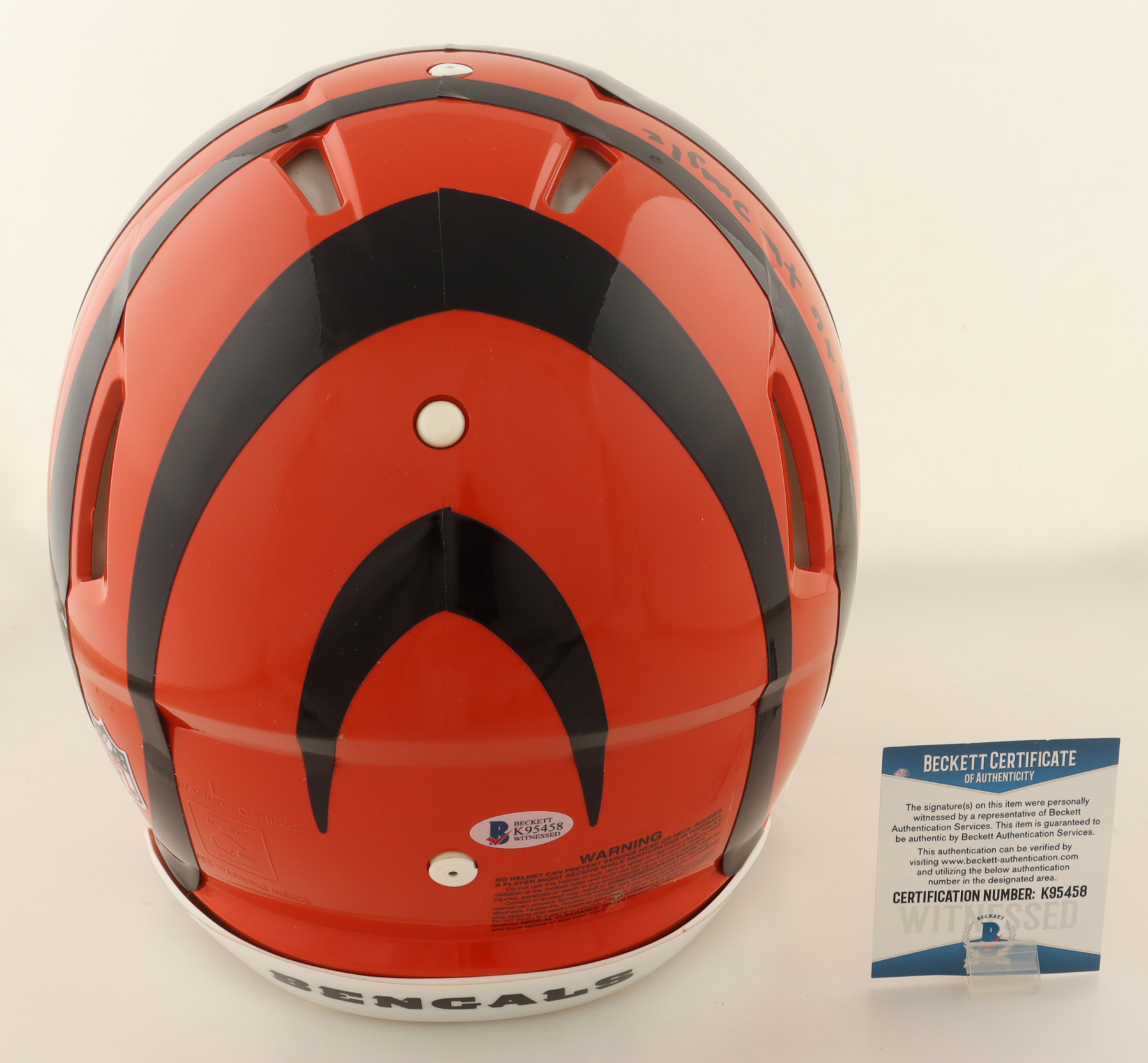 A.J. Green Signed Bengals Full-Size Authentic On-Field Speed Helmet Inscribed "Welcome to the Jungle" (Beckett) at PristineAuction.com A.J. Green Signed Bengals Full-Size Authentic On-Field Speed Helmet Inscribed "Welcome to the Jungle" (Beckett) at PristineAuction.com