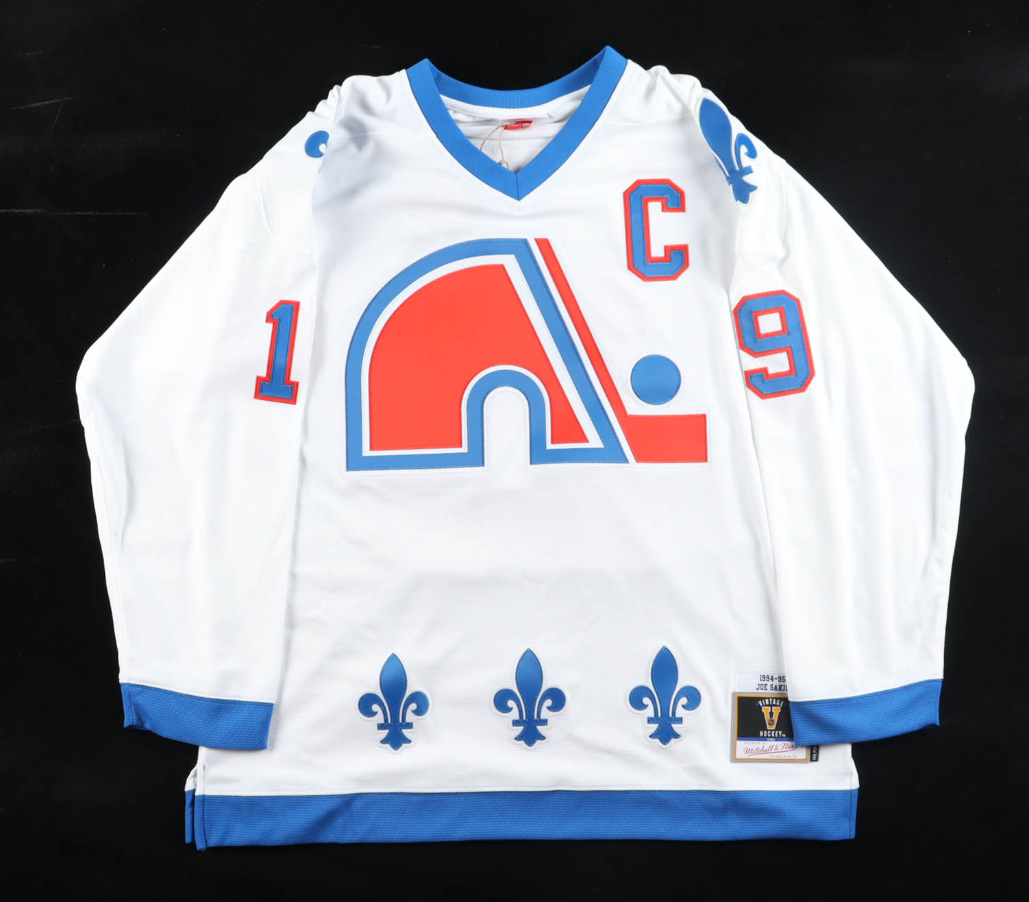 Joe Sakic Signed Nordiques Mitchell & Ness Authentic Captain's Jersey (Beckett) at PristineAuction.com Joe Sakic Signed Nordiques Mitchell & Ness Authentic Captain's Jersey (Beckett) at PristineAuction.com