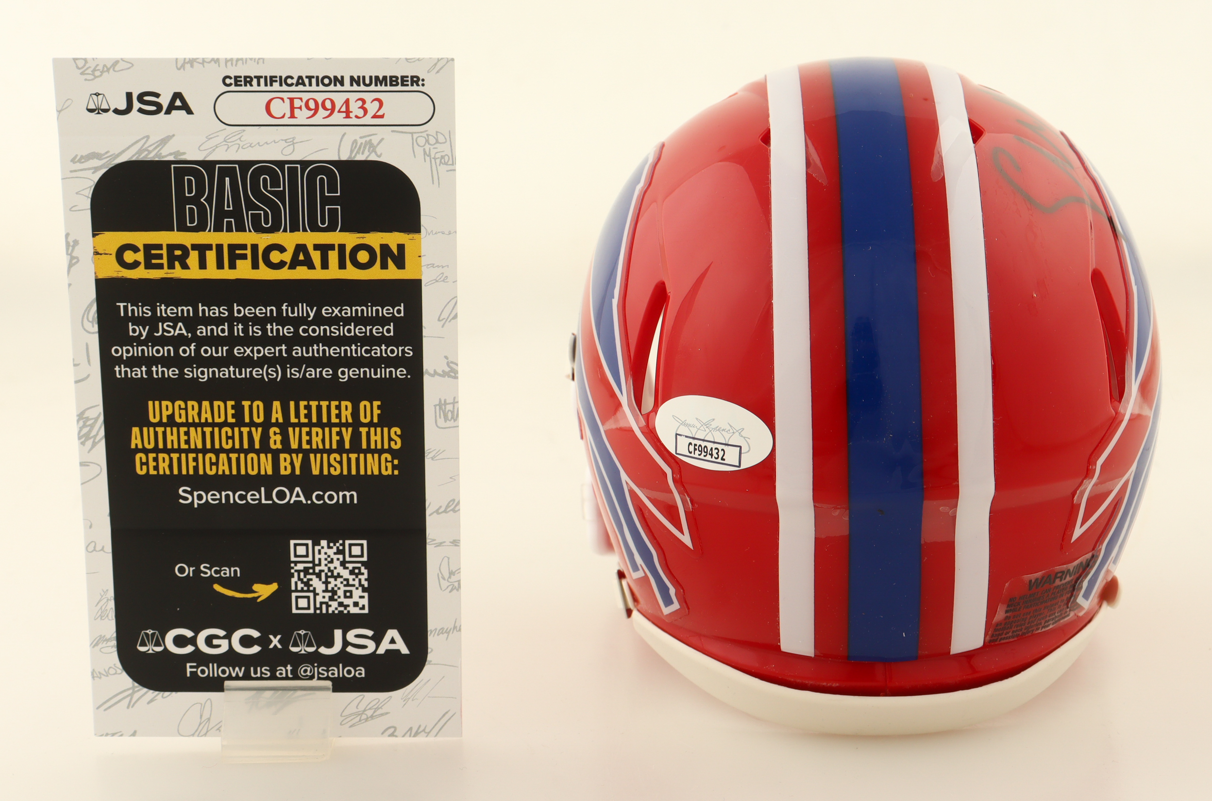 Sean McDermott Signed Bills Speed Mini Helmet (JSA) at PristineAuction.com Sean McDermott Signed Bills Speed Mini Helmet (JSA) at PristineAuction.com