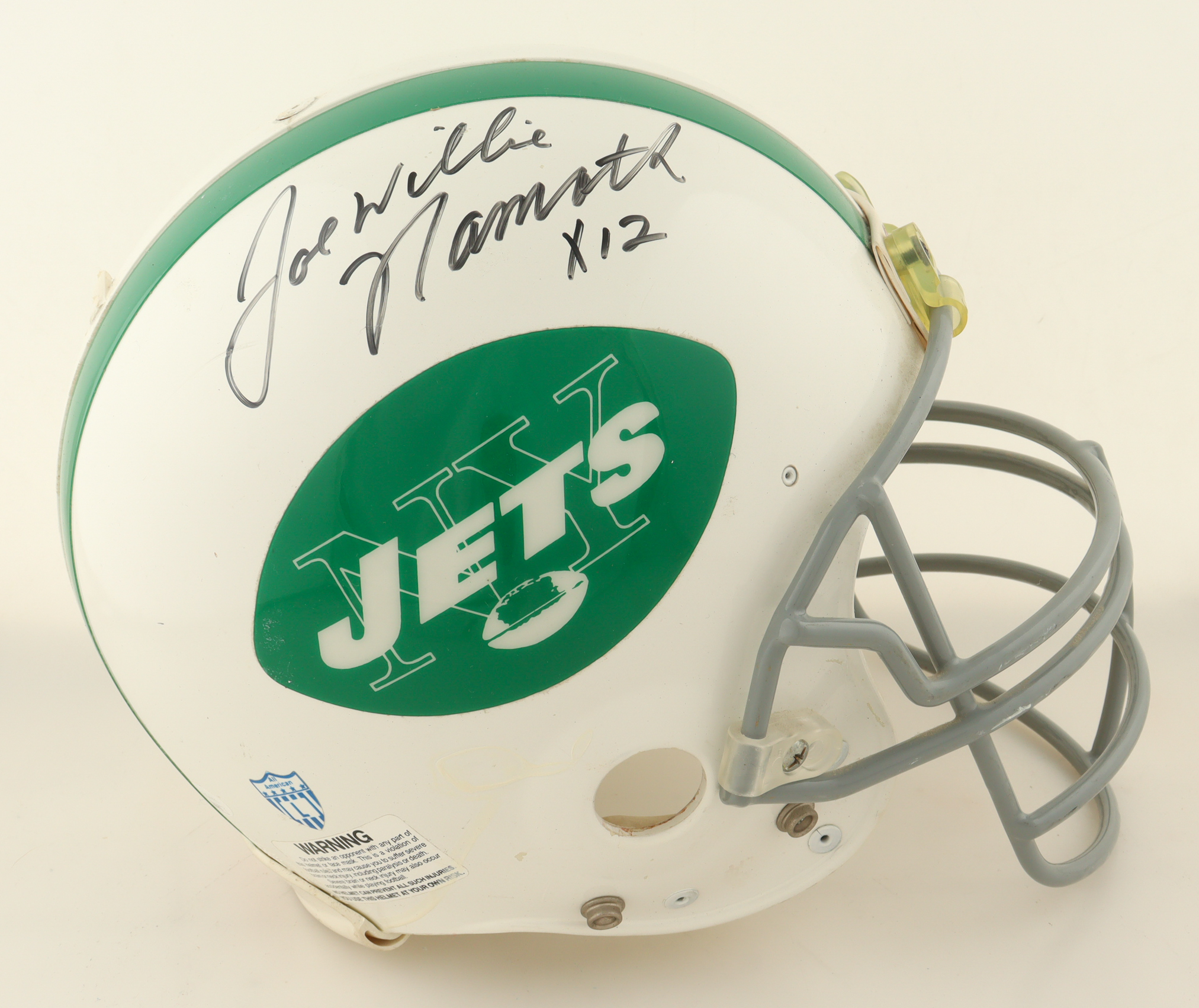 Joe Namath Signed Jets Authentic On-Field Full-Size Helmet (JSA) at PristineAuction.com Joe Namath Signed Jets Authentic On-Field Full-Size Helmet (JSA) at PristineAuction.com