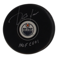 Jari Kurri Signed Oilers Logo Hockey Puck Inscribed "HOF 2001" (Schwartz) at PristineAuction.com