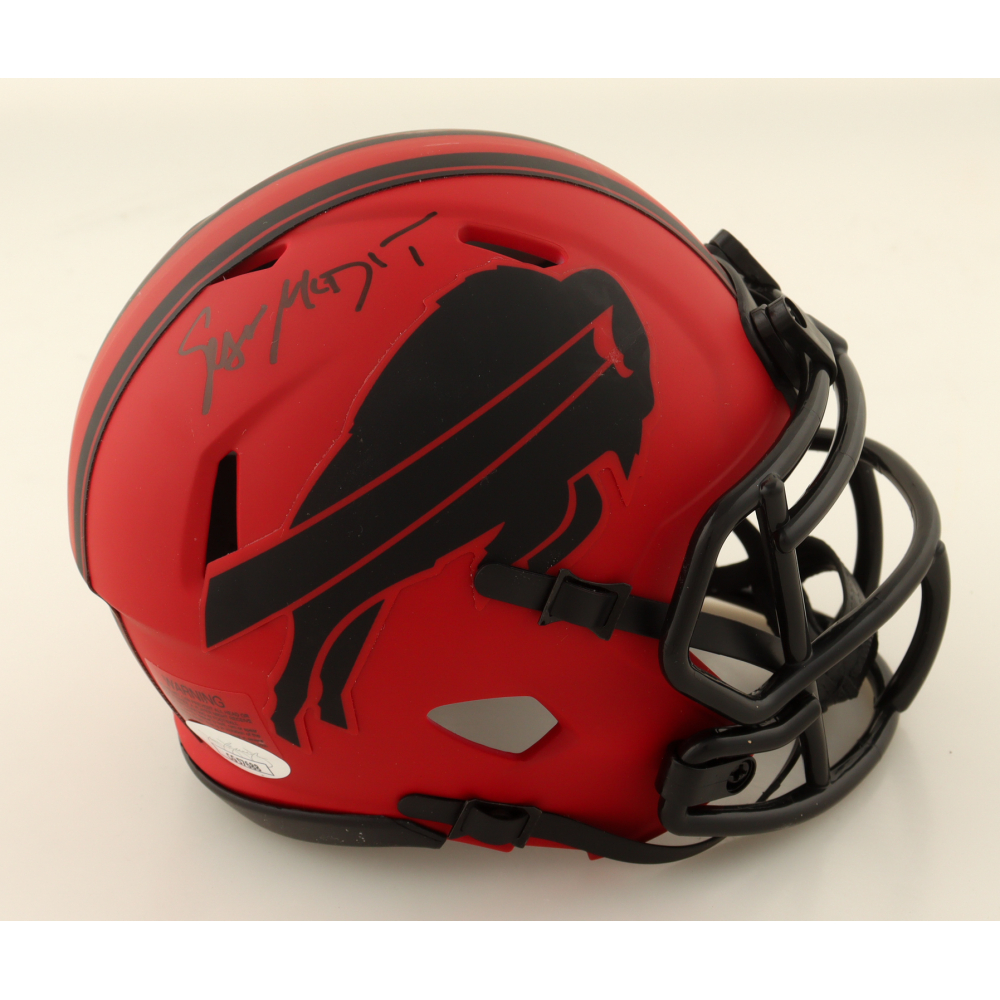 Sean McDermott Signed Bills Rave Alternate Speed Mini Helmet (JSA) at PristineAuction.com