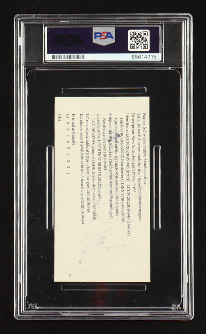 Arnold Schwarzenegger Signed Cut (PSA) at PristineAuction.com Arnold Schwarzenegger Signed Cut (PSA) at PristineAuction.com