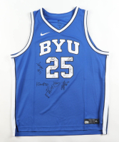 2025-26 BYU Cougars Team-Signed Jersey by (14) With Head Coach Kevin Young, AJ Dybantsa, Rob Wright III (Beckett) at PristineAuction.com