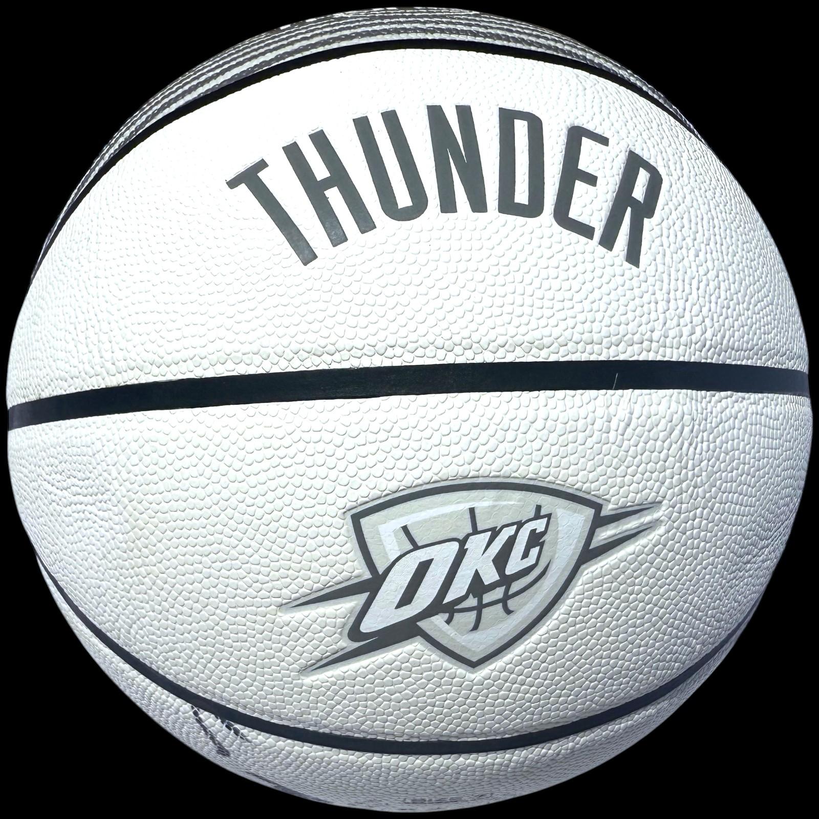 Shai Gilgeous-Alexander Signed Thunder Logo Basketball (JSA) at PristineAuction.com Shai Gilgeous-Alexander Signed Thunder Logo Basketball (JSA) at PristineAuction.com