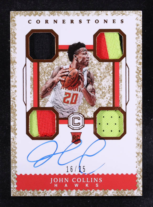John Collins 2017-18 Panini Cornerstones Jersey Autographs Granite #167 RC #16/25 at PristineAuction.com John Collins 2017-18 Panini Cornerstones Jersey Autographs Granite #167 RC #16/25 at PristineAuction.com