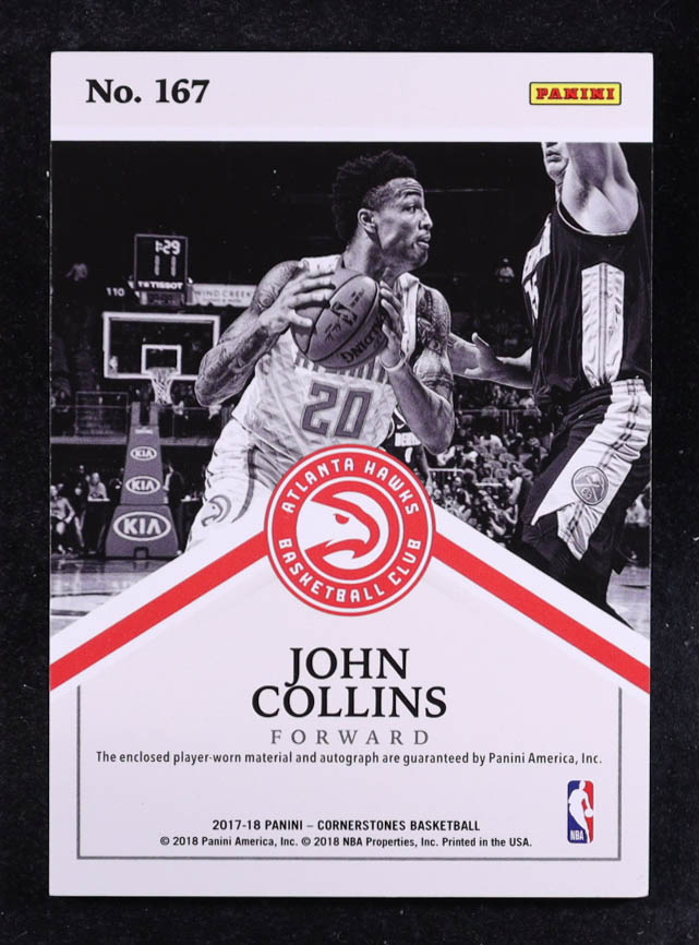 John Collins 2017-18 Panini Cornerstones Jersey Autographs Granite #167 RC #16/25 at PristineAuction.com John Collins 2017-18 Panini Cornerstones Jersey Autographs Granite #167 RC #16/25 at PristineAuction.com