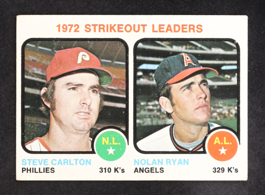 Steve Carlton / Nolan Ryan 1973 Topps #67 Strikeout Leaders at PristineAuction.com Steve Carlton / Nolan Ryan 1973 Topps #67 Strikeout Leaders at PristineAuction.com