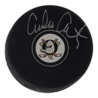 Emilio Estevez Signed "The Mighty Ducks" Logo Hockey Puck (Schwartz) at PristineAuction.com