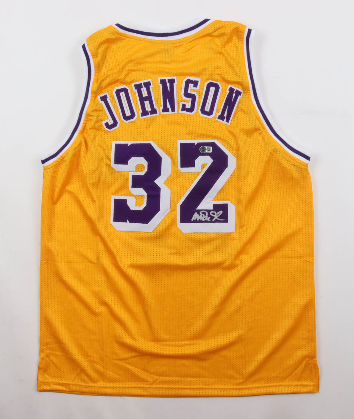 Magic Johnson Signed Jersey (Beckett) at PristineAuction.com Magic Johnson Signed Jersey (Beckett) at PristineAuction.com