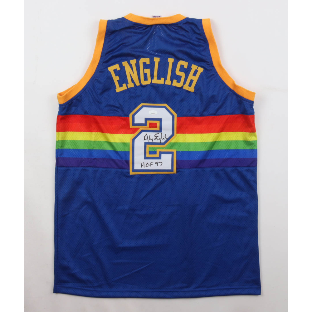 Alex English Signed Jersey Inscribed "HOF 97" (JSA) at PristineAuction.com
