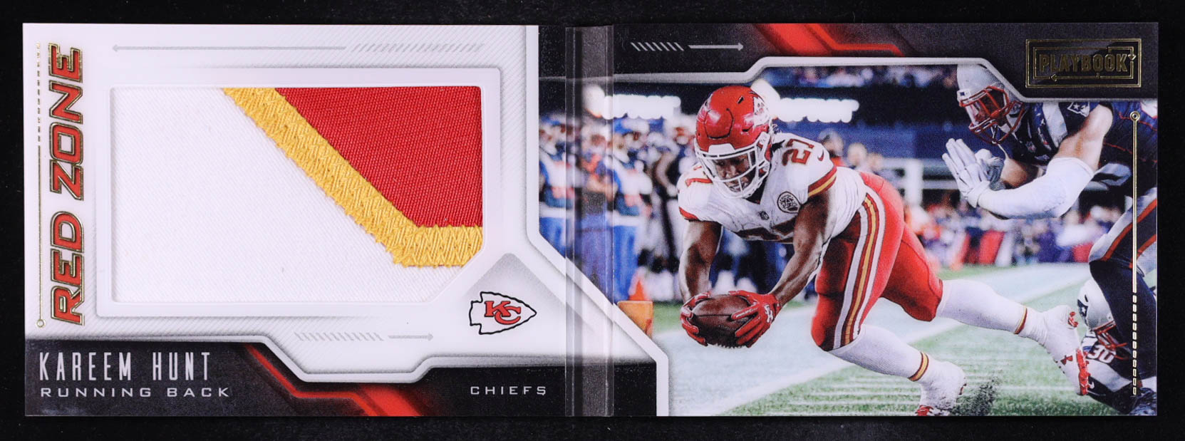Kareem Hunt 2018 Panini Playbook Red Zone Booklet Jerseys Prime Gold #11 #07/10 at PristineAuction.com Kareem Hunt 2018 Panini Playbook Red Zone Booklet Jerseys Prime Gold #11 #07/10 at PristineAuction.com