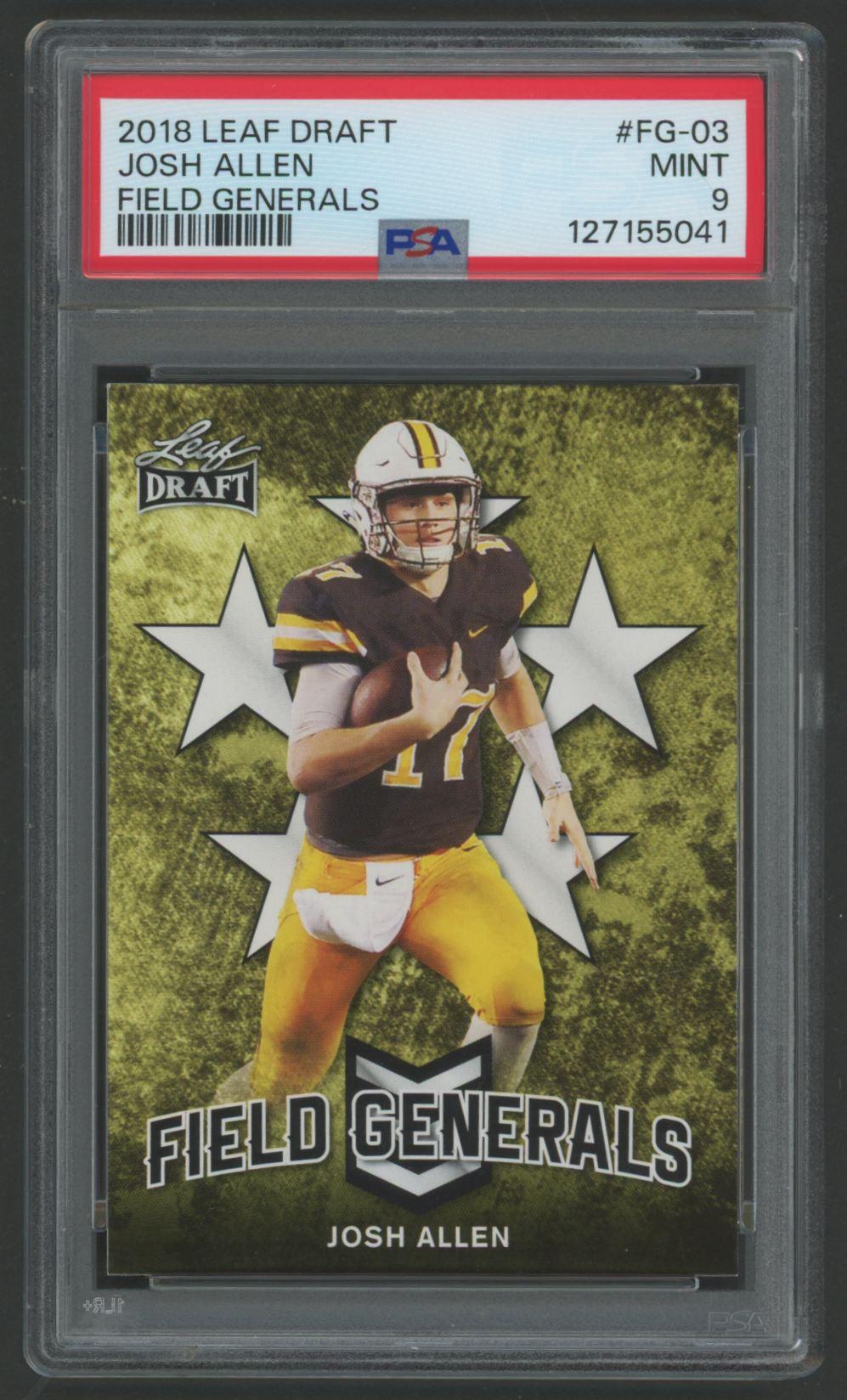 Josh Allen 2018 Leaf Draft Field Generals #FG03 RC (PSA 9) at PristineAuction.com Josh Allen 2018 Leaf Draft Field Generals #FG03 RC (PSA 9) at PristineAuction.com