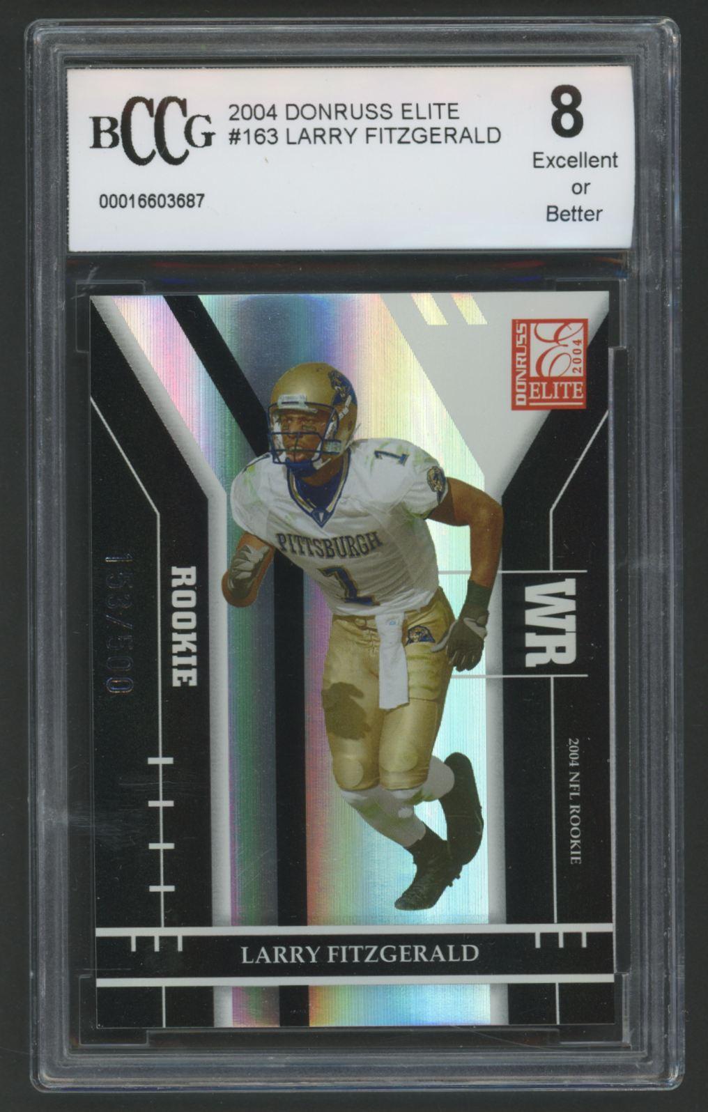 Larry Fitzgerald 2004 Donruss Elite #163 #153/500 (BCCG 8) at PristineAuction.com Larry Fitzgerald 2004 Donruss Elite #163 #153/500 (BCCG 8) at PristineAuction.com