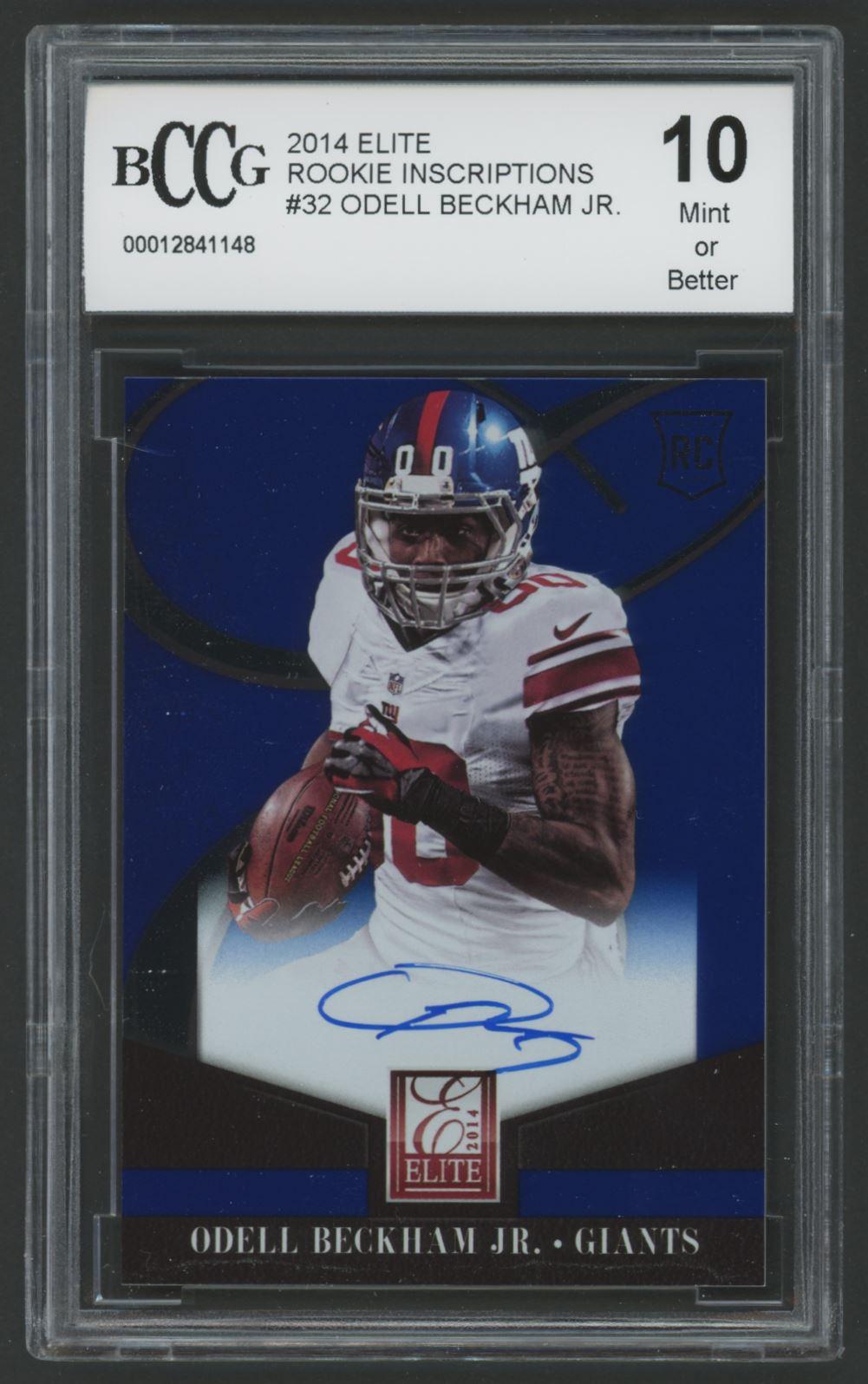 Odell Beckham Jr. 2014 Elite Rookie Inscriptions #32 RC (BCCG 10) at PristineAuction.com Odell Beckham Jr. 2014 Elite Rookie Inscriptions #32 RC (BCCG 10) at PristineAuction.com