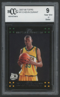 Kevin Durant 2007-08 Topps #112 RC (BCCG 9) at PristineAuction.com