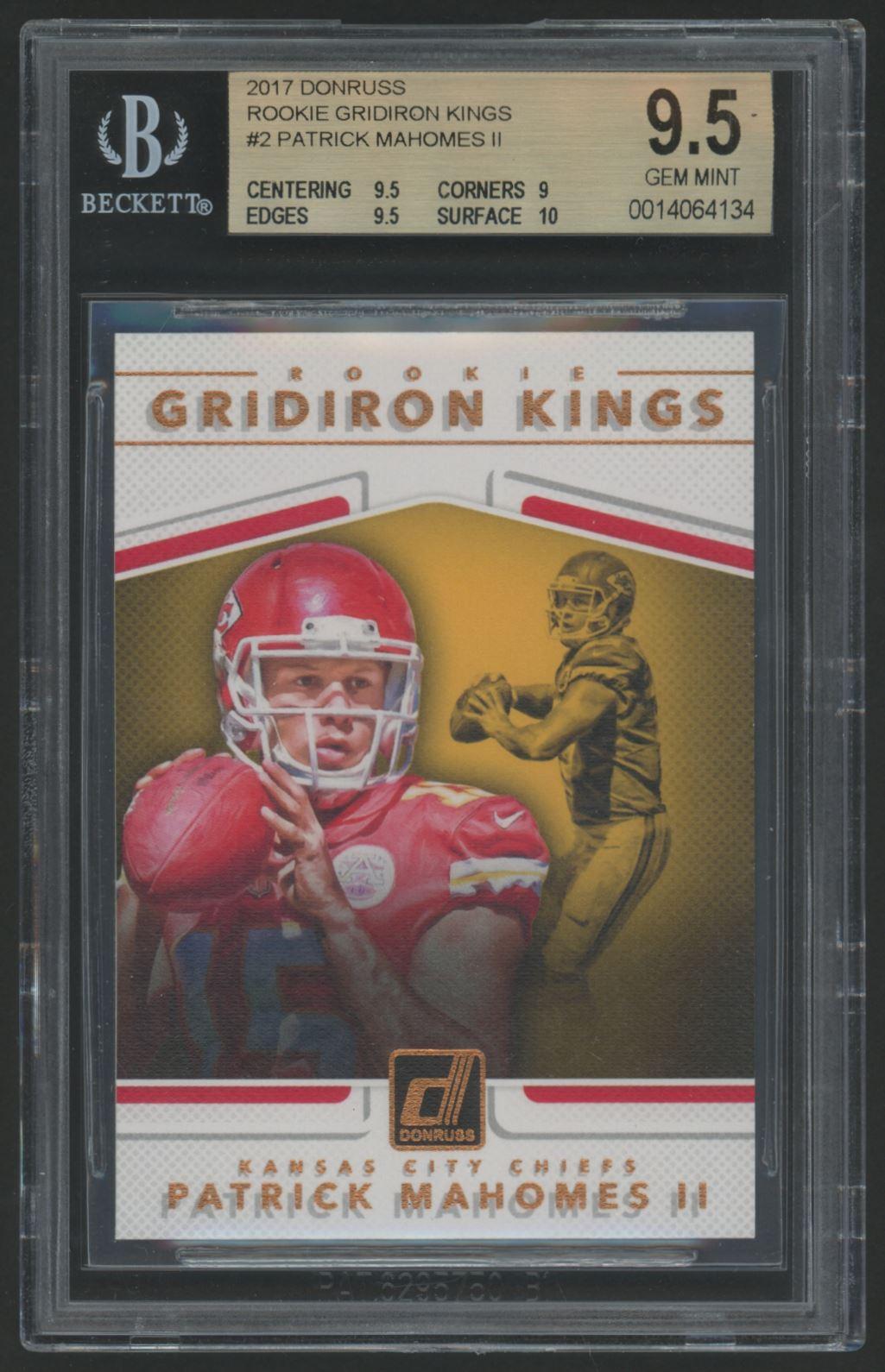 Patrick Mahomes II 2017 Donruss Rookie Gridiron Kings #2 (BGS 9.5) at PristineAuction.com Patrick Mahomes II 2017 Donruss Rookie Gridiron Kings #2 (BGS 9.5) at PristineAuction.com